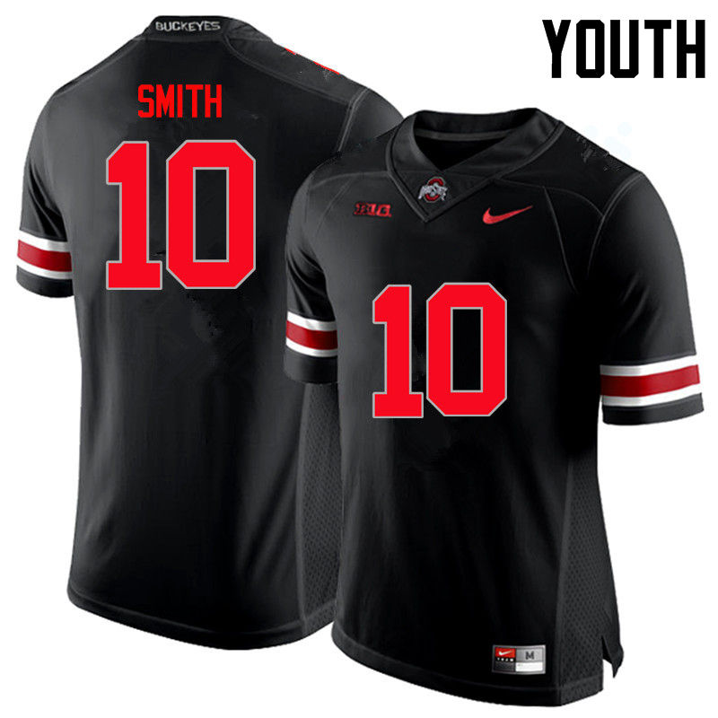 Youth Ohio State Buckeyes #10 Troy Smith College Football Jerseys Limited-Black
